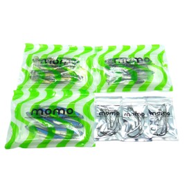 momolures Bass Lures Flashing Core Shad/Flash-J Shad Style for Pike Zander Sea fishing (4inch - 3 Colour Assort Set & Hooks)