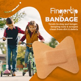 MEDca Flexible Fabric Bandages - Flex Fabric Adhesive Bandages Finger-Tip Bandages for Finger Care and to Protect Wounds from Infection - (100 Count Box)