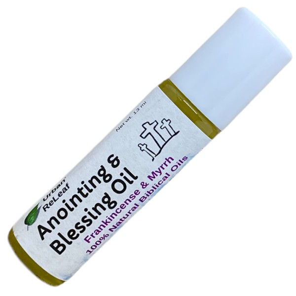 Urban ReLeaf Anointing and Blessing Oil Roll-On ! Smells Great! Frankincense, Myrrh, Holy Bible Oils, Olive, Grapeseed. Blessed, Comfort, Honor, Consecration, USA Made.