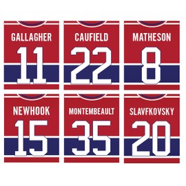 Montreal Canadiens Set of Six Current Player Jerseys * - Poster Prints