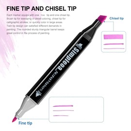 48 Alcohol Markers for Kids, Artist Graphic Markers Dual Tip Art Markers for Drawing Coloring Marking Out Card Making, Student, Toddler, Beginners (48)