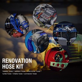 G-PLUS Silicone Radiator Hose Kit w/Clamps Compatible with Mazda MX5 MX-5 Miata 1.8L 1994-1997 (Blue 9 PCS)