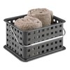 iDesign Plastic Handle-Portable Shower Caddy-Charcoal Basket