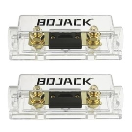BOJACK 2pcs 20A ANL Fuse Holder and 2pcs 20Amp 32VDC ANL Fuse for Audio and Video Systems