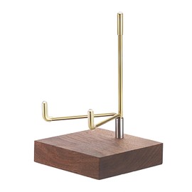 Hipiwe Display Stand Easel with Adjustable Metal Arms Wooden Base Rock Display Easel Holder for Fossil Coral Geodes Rock Mineral Agate Plate Seashell and Small Collectibles,2.6"x2.6"x4.2"