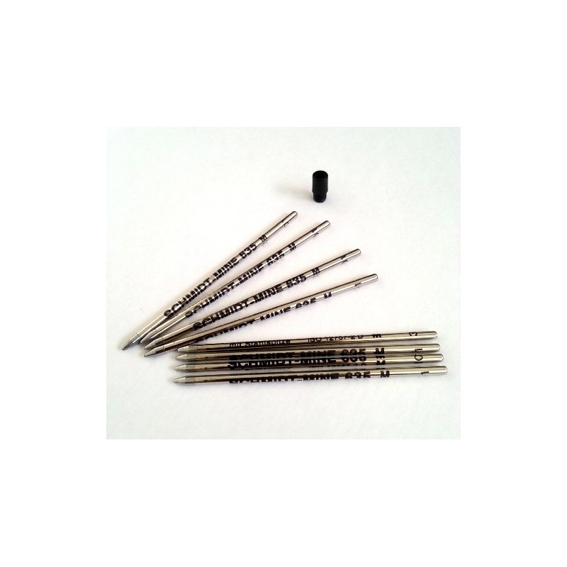 8 x Schmidt 635M Mini Ball Pen Refill - Black