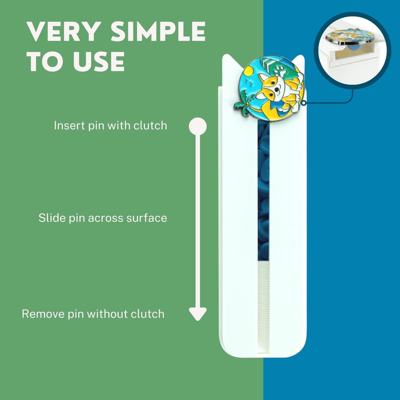 Pin Clutch Remover Tool for Rubber Backing Clutches on Enamel