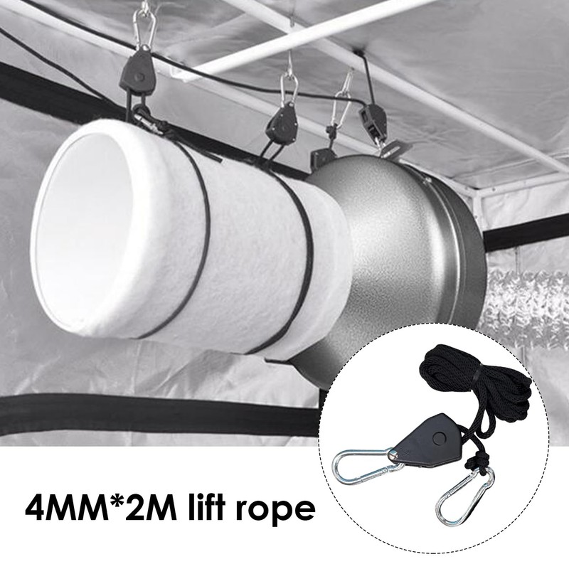 NIDHFG 4-Piece Lift Rope Pulley Adjuster And 4-Piece Carabiner, Multi-Function