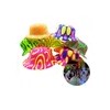 36 Sombrero Bombin Neon Plastico Fiesta Boda Evento Batucada Color