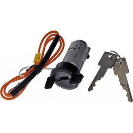 KarParts360 for Pontiac Bonneville 1992-1999 Ignition Lock Cylinder | Black Housing | Metal; Plastic | with Keys | with Wiring Harness | 2 Pieces Key | Replacement for 26017704, 26033388