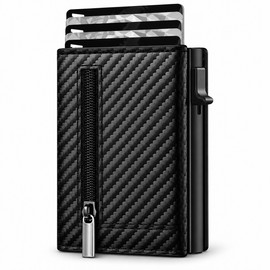 RFID Credit Card Holder for Everyday Carry – Compact Synthetic Wallet with Secure Closure for Travel and Daily Use