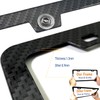 Aootf License Plate Frames Anti Theft- Tamper Proof Carbon Fiber