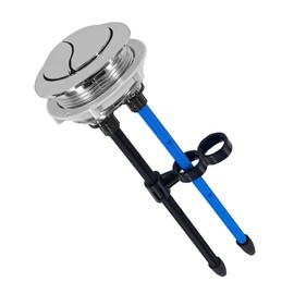 48mm/1.89 inch Toilet Tank Button Toilet Button Flush Button Replacement with Thread Diameter Dual Push Flushing Toilet Button, Lengthen to 7.87inch/20cm