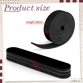 Outus 23 Pieces Hat Size Tape Reducer Hat Sizer Insert Foam Reducing Tape Roll self Adhesive (Black)