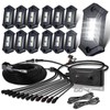 LEDMIRCY R3 White LED Rock Lights Kit 12PCS with Switch