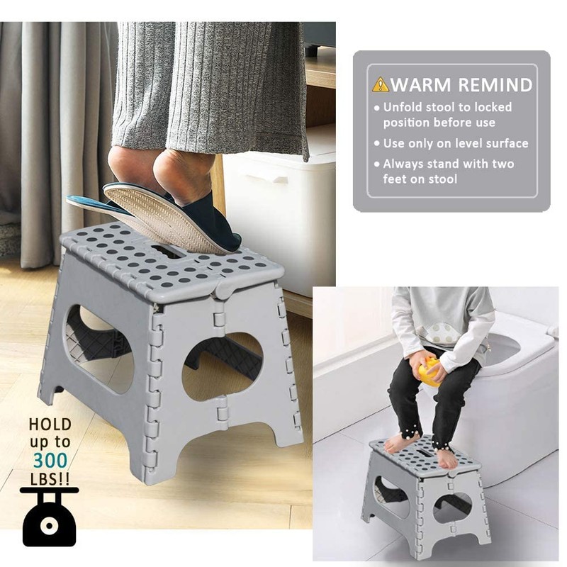 Non-Slip Folding Step Stool, Sturdy Safe Enough - Holds up