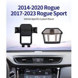 Masergogo Car Phone Holder for Nissan Rogue/Hybrid 2014-2020 / Rogue Sport 2017-2023 Auto Accessories Navigation Bracket Interior Decoration Mobile Cell Phone Mount, 360° Rotation
