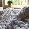 INNDUN Chunky Knit Blanket 48"x72" Handwoven Interior Decoration for Large