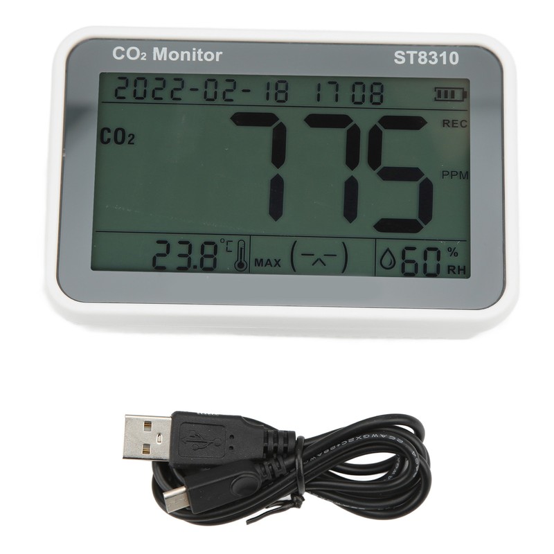 ST8310 LCD Air Quality Monitor Carbon Dioxide Detector CO2 Temperature