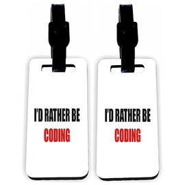 Sam Sandor-The Bags Under My Eyes are Designer - Masonite Luggage Identifier Tags with Straps (x4)