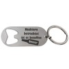Keyring / Bottle Opener with Engraving "Nüchtern betrachtet ist es