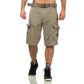 Jet Lag Men's Cargo Shorts Take Off 7 Cement W36, Cement