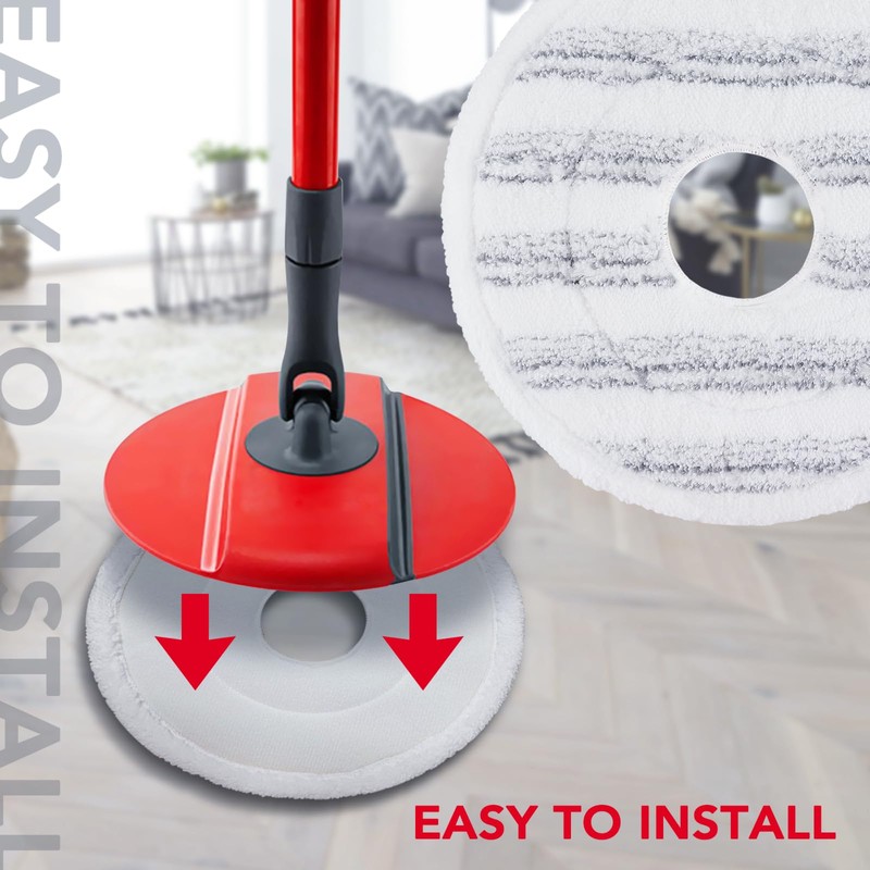 4Pack Spin and Clean Mop Refill For Vi ledas Mop