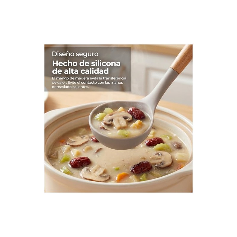 Utensilios de Cocina de Silicona, Juego de 12 Herramientas de