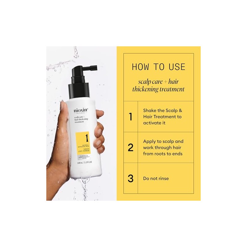 Nioxin Scalp and Hair Leave-In Treatment System 1 for Fine