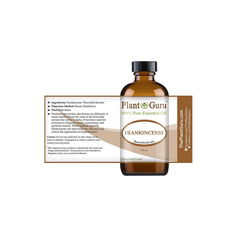 Plant Guru Frankincense 4 oz Undiluted Pure Therapeutic Grade Essential