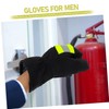 NOLITOY 1pair Insulated Firefighter Gloves Heat Resistant Reflective Strip for