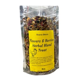 Beanie Blends Flowers & Berries Herbal Blend Treat for Hens 8oz.