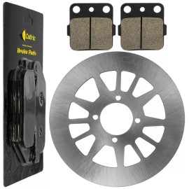 Caltric Rear Brake Disc Rotor w/ Brake Pads fits Yamaha Warrior 350 YFM350X 1990 - 2004
