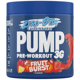 Applied Nutrition Applied Nutrition Pump Zero Pre Workout - Zero Stim, Caffeine Free, Energy & Performance (375g - 25 Servings) (Fruit Burst)
