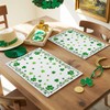 St. Patrick's Day Placemats Set of 6 Green Shamrock Table