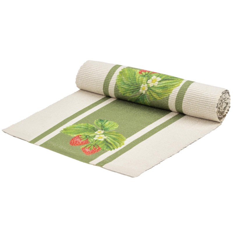 Evans Lichfield Strawberry Indoor/Outdoor Table Runner, 180 x 35cm