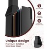 Black Square Kitchen Faucet – Modern Pull-Down Sprayer with 2-Mode