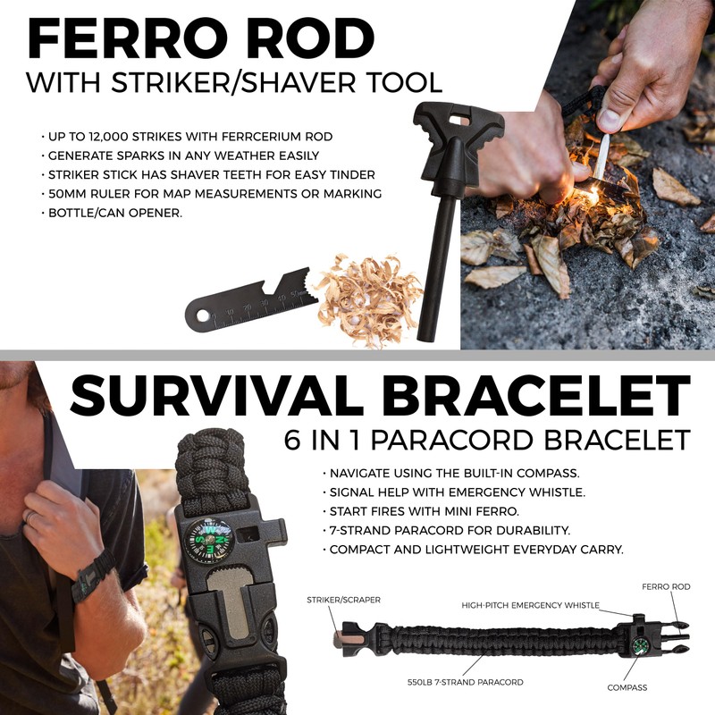 Sirius Survival 15 in 1 Hiking Kit – Tactical Survival