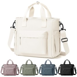 Pakembl Lunch Bag Insulated Lunch Box Leakproof Lunch Tote Bags for Men Women Portable Thermal Cooler Bag Lunch Containers with Shoulder Strap for Work,School,Family,Picnic A3-Beige