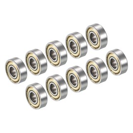 PATIKIL 7x22x8mm Skateboard-Bearing, 10 Pack 608ZZ ABEC-7 Steel Ball Bearings Shielded Sealed Miniature for Longboard Scooters Roller Skates