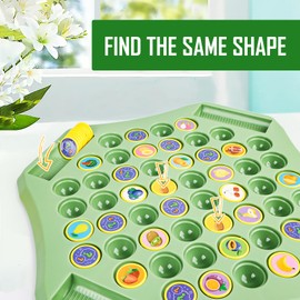 AKONE Flip Chess Memory, 2-4 Player Memory Flip Chess Game, Flip Board Matching Game for Kids, Flip Chess Memory Game, Montessori Toy, Family Board Games, Memory Chess Learning Toy