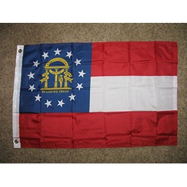 Usa Flag & State Of Georgia Flag 2X3 Flag Banner