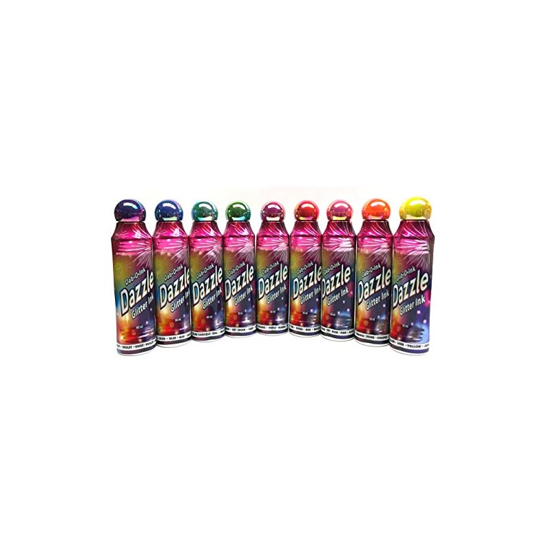 Dazzle Glitter Bingo Dauber/Dabber Ink 12-Pack - Mixed Colors