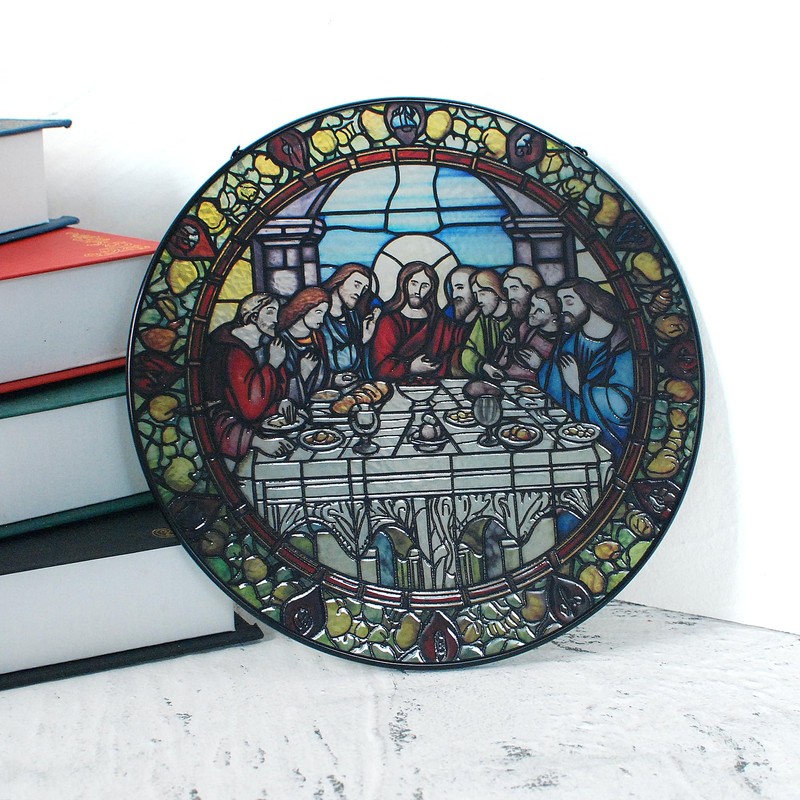 Last Supper Suncatcher Stained Glass - Originally Designed 7.8'' Picture