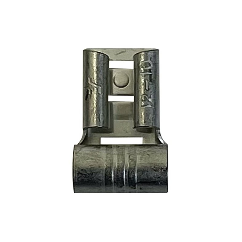 (100) Non-Insulated 12-10 AWG Gauge Flag Quick Disconnect Connector 1/4"