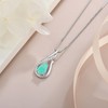 YIFSIY Green Opal Necklace for Women 925 Sterling Silver Infinity