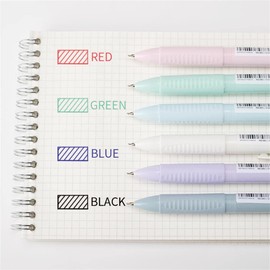COLNK 4 Colours Retractable Ballpoint Pens 0.5,4 in 1 Multicolor Pens Fine Point,Every-Day Writing Pens with Extra Comfort Grip,Pack of 6