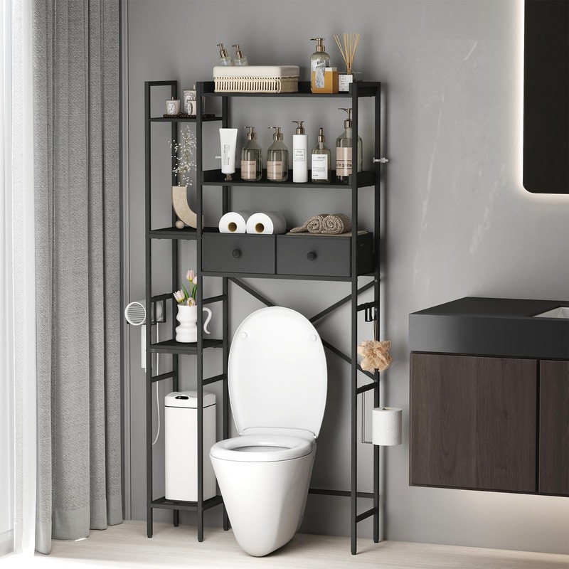 Suuiwau Over The Toilet Storage with 2 Drawers - 7