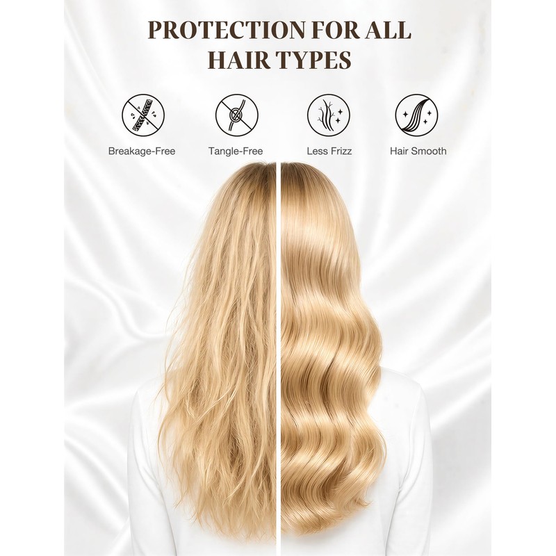 Silk Pillowcase 2 Pack for Hair and Skin, Daisy Bee
