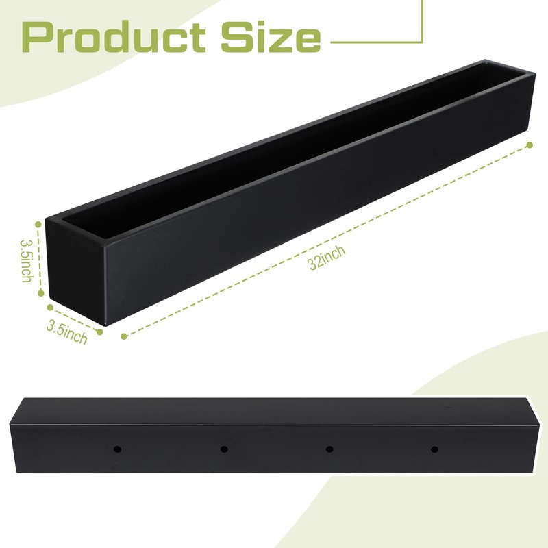 FillTouch Long Rectangular Planter Box Window Sill Planter Box Metal